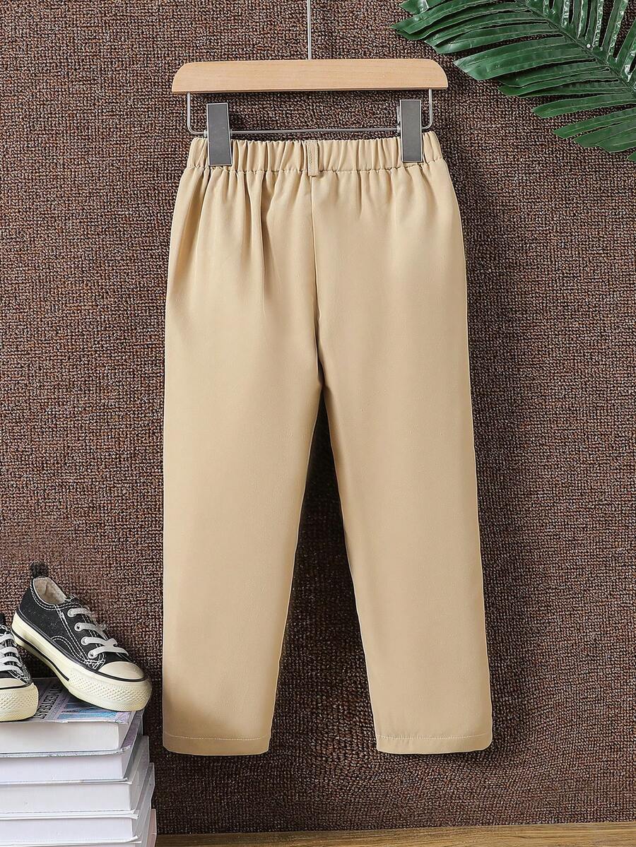 Boys' casual solid color pants, comfortable and fashionable, suitable for daily outings, school, parties and vacations as gifts Boys' casual solid color pants, comfortable and fashionable, suitable for daily outings, school, parties and vacations as gifts