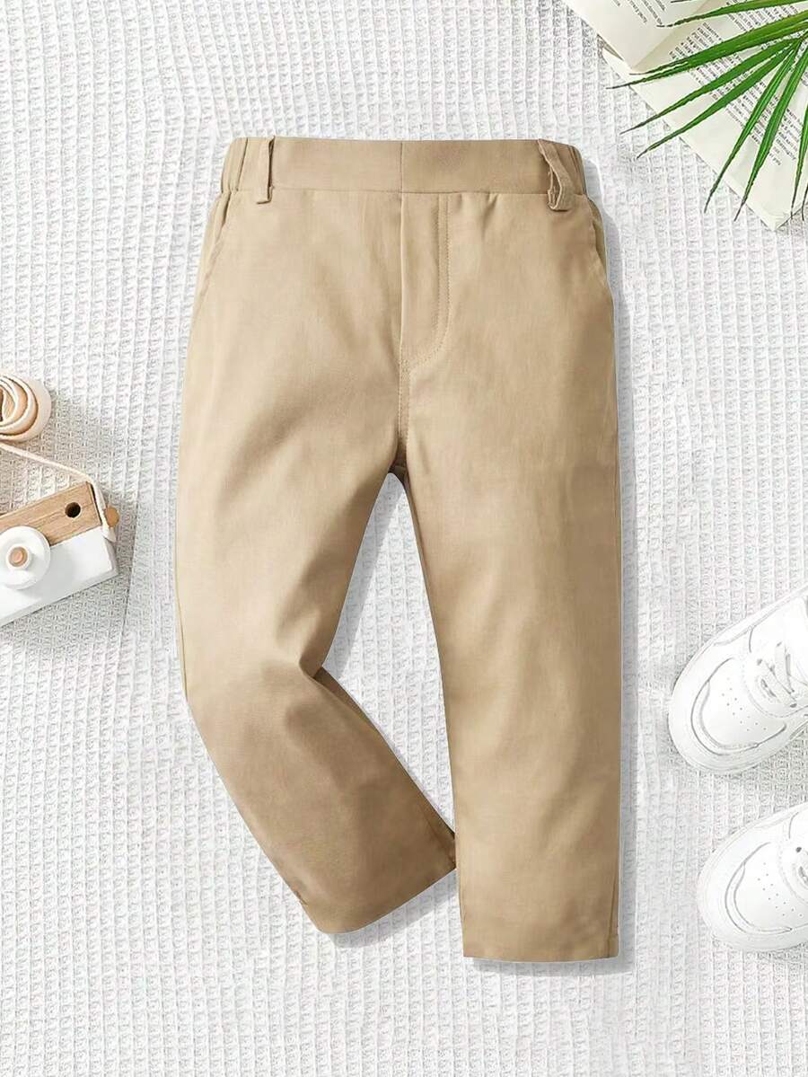Boys' casual solid color pants, comfortable and fashionable, suitable for daily outings, school, parties and vacations as gifts Boys' casual solid color pants, comfortable and fashionable, suitable for daily outings, school, parties and vacations as gifts