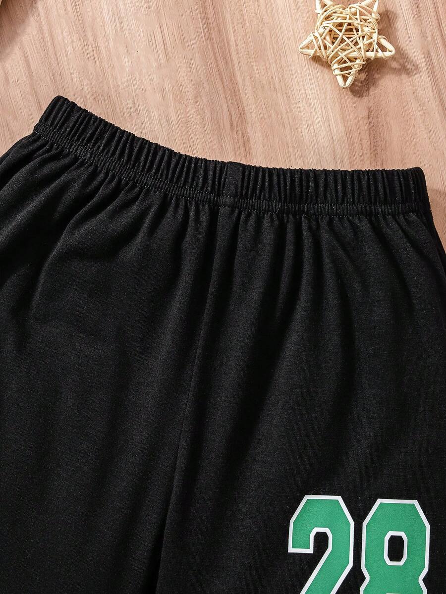 Boys Casual Cartoon Print Crew Neck Short Sleeve T-Shirt and Shorts Set Boys Casual Cartoon Print Crew Neck Short Sleeve T-Shirt and Shorts Set