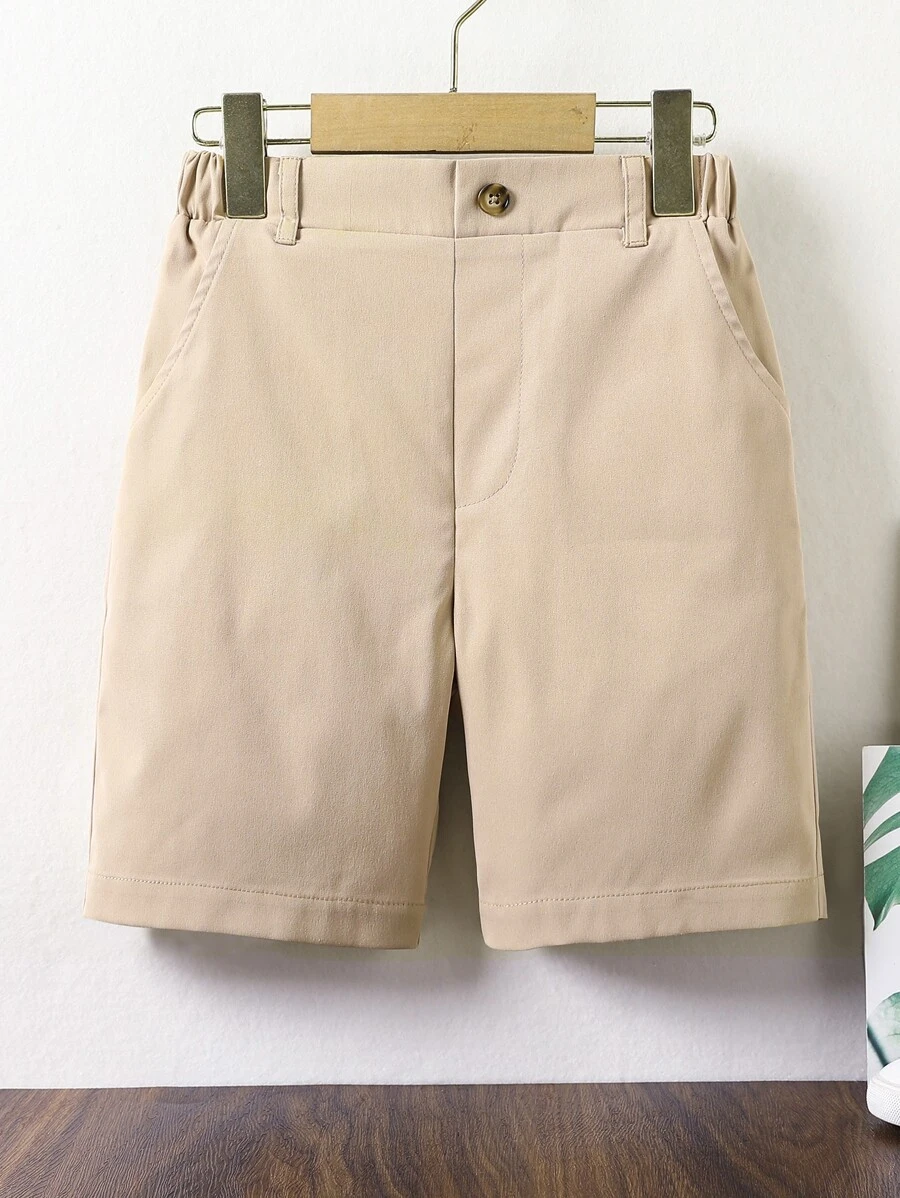 Boys' Solid Color Bias Pocket Shorts Boys' Solid Color Bias Pocket Shorts