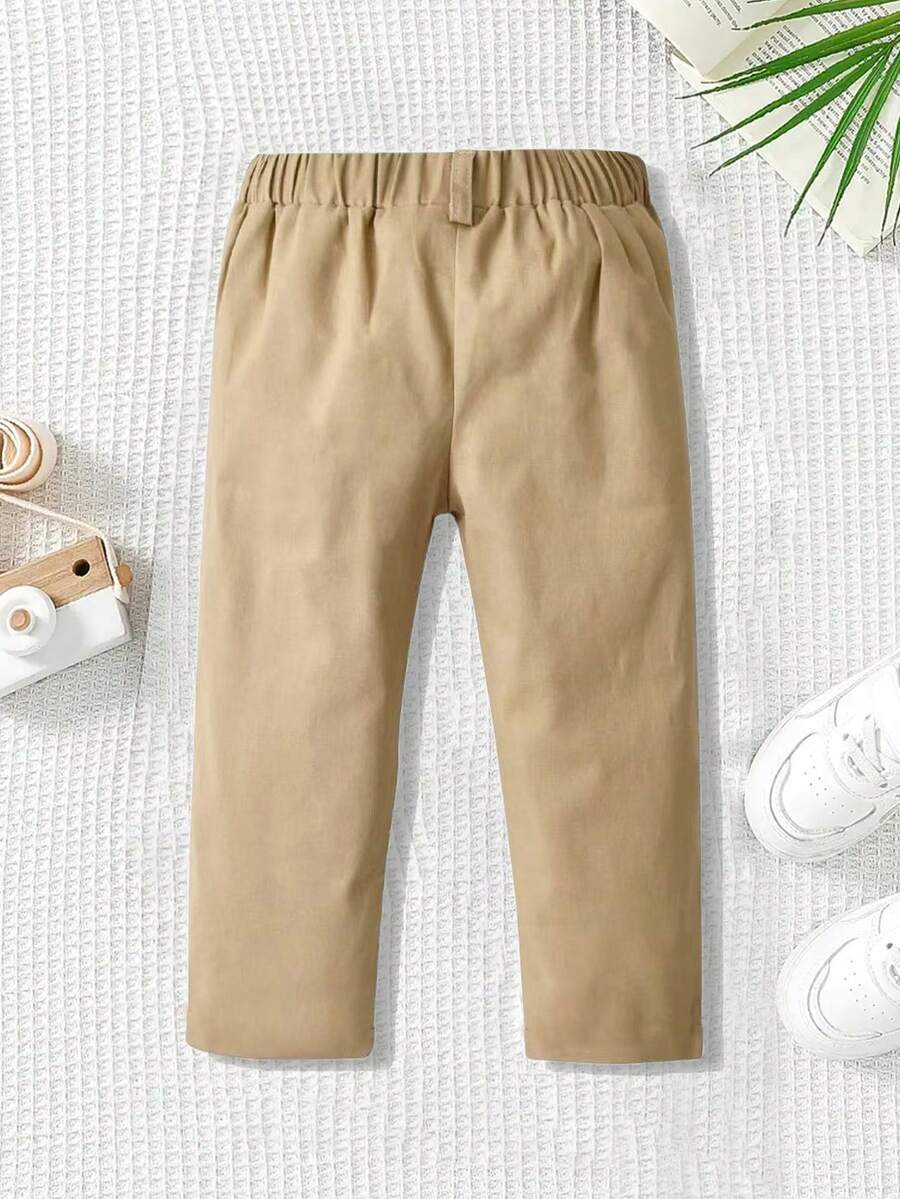 Boys' casual solid color pants, comfortable and fashionable, suitable for daily outings, school, parties and vacations as gifts Boys' casual solid color pants, comfortable and fashionable, suitable for daily outings, school, parties and vacations as gifts