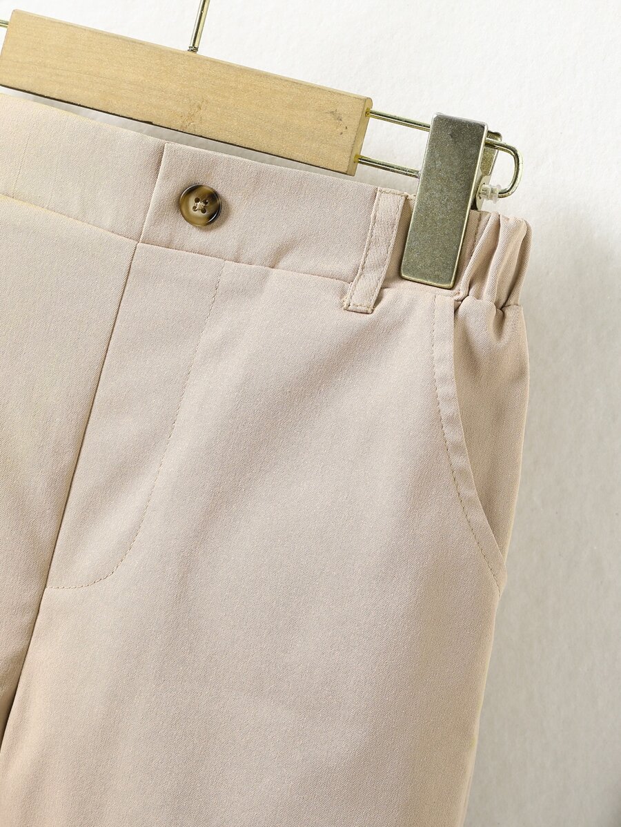 Boys' Solid Color Bias Pocket Shorts Boys' Solid Color Bias Pocket Shorts